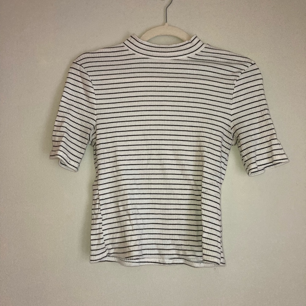 WILD FABLE Striped Quarter Sleeve Top